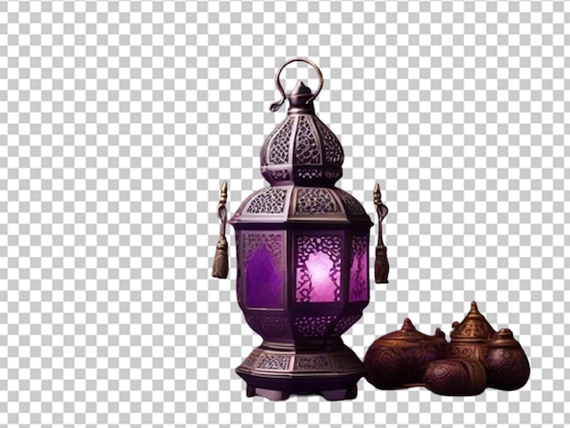 PSD an islamic purple lantern