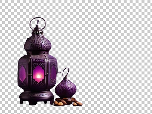 PSD an islamic purple lantern