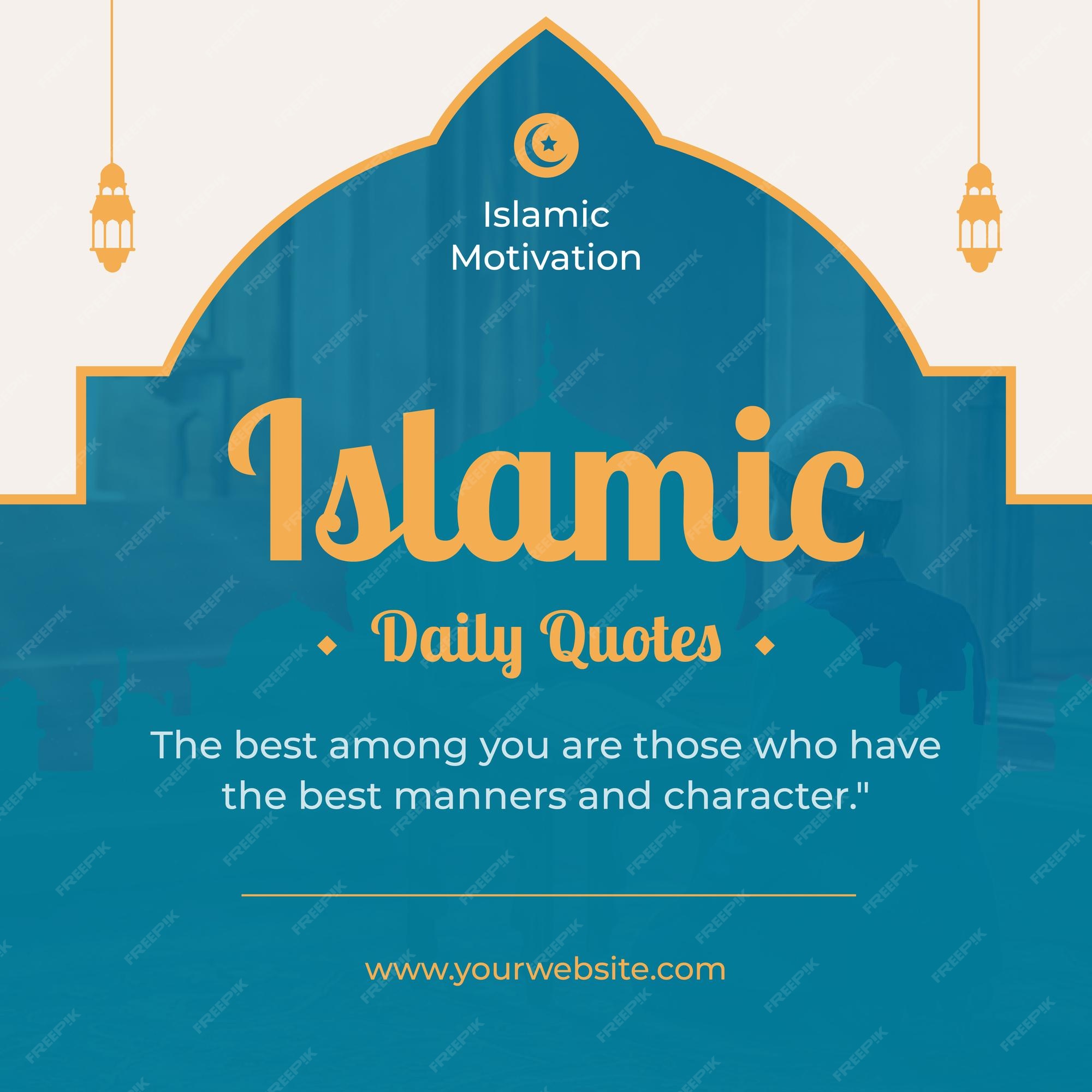 Premium PSD Islamic quotes instagram post psd template