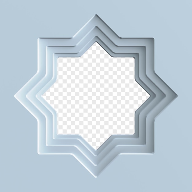 Islamic ramadan abstract carving illustration with hole in the center