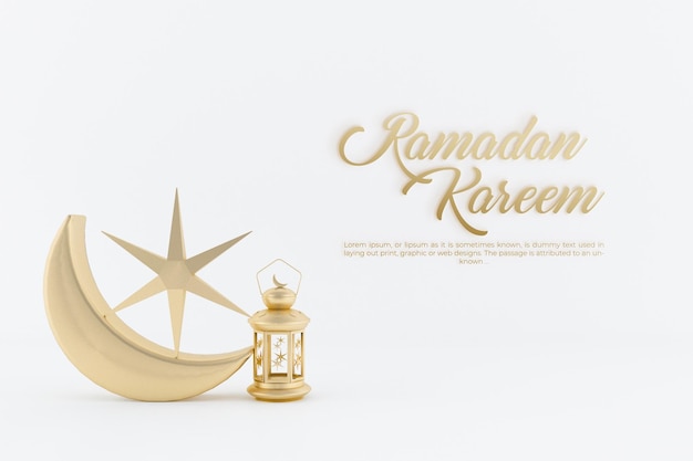 Islamic ramadan and golden background