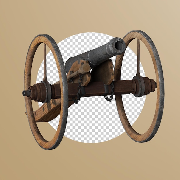 Islamic ramadan greetings composition with 3d traditional cannon