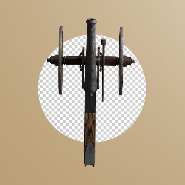 islamic ramadan greetings composition with 3d traditional cannon