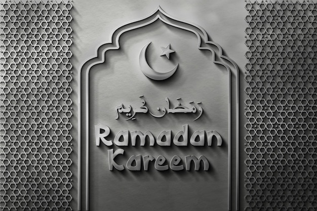 PSD islamic ramadan kareem greeting background with 3d lantern and islamic ramadan ornaments