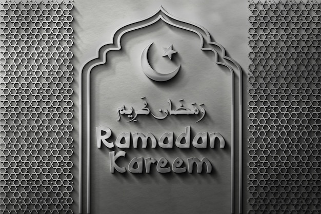 Islamic ramadan kareem greeting background with 3d lantern and Islamic Ramadan ornaments