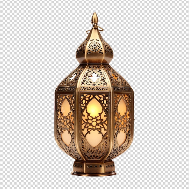PSD islamic ramadan kareem lantern on transparent background