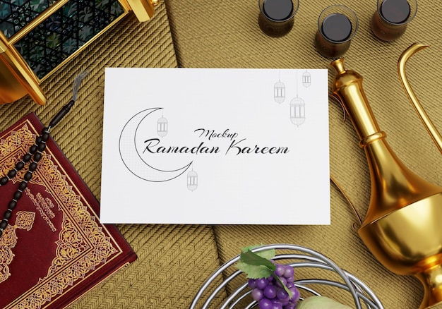 islamic ramadan print design mockup