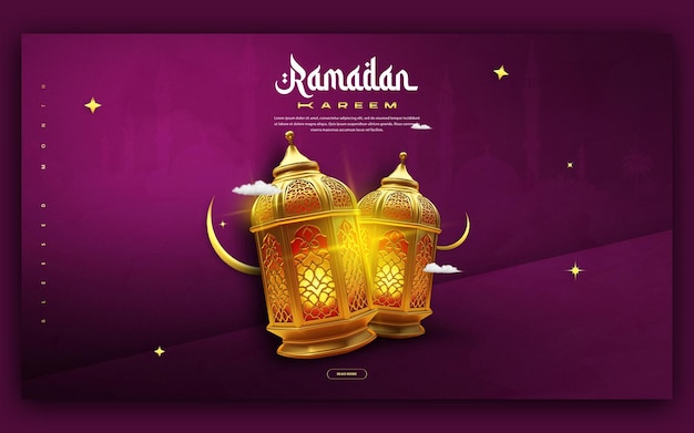 islamic ramadan sale banner free psd download