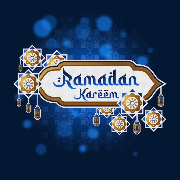 PSD islamitische groeten ramadan kareem kaart ontwerp sjabloon post