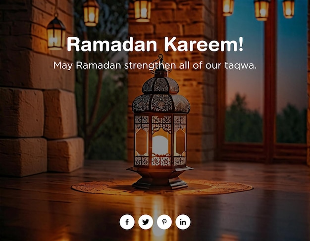 Islamitische lantaarn voor Ramadan Kareem decoratief sjabloon