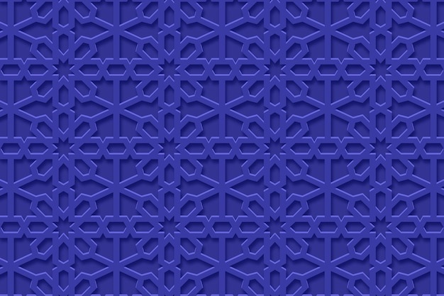 Islamitische ornament 3d Arabisch patroon achtergrond bewerkbare kleur