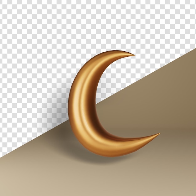 Islamitische ramadan-compositie met 3d crecent