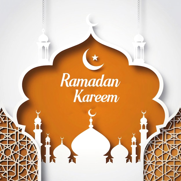 Islamitische thema Ramadan Kareem achtergrond