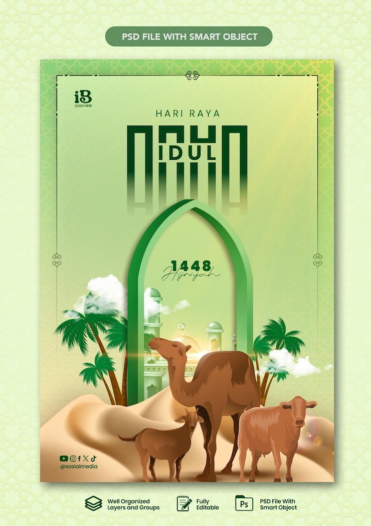PSD islamitische viering gelukkige eid al adha