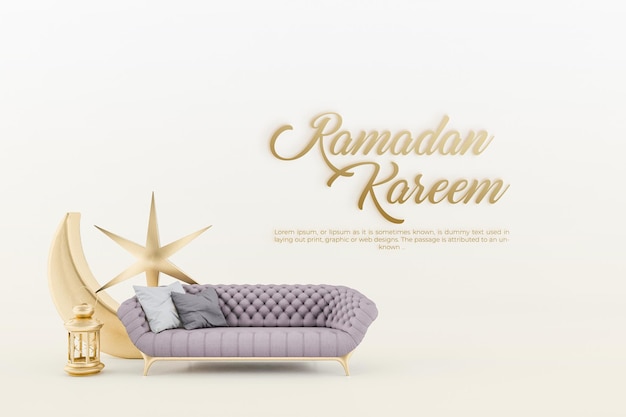 Islamski Ramadan I Złote Tło