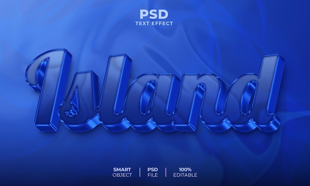 Island 3D editable text effect