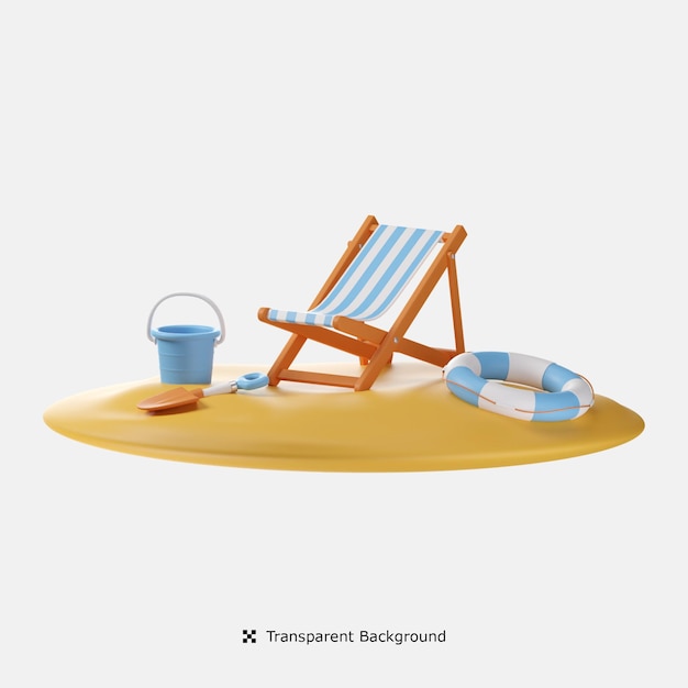 Island 3d icon illustration