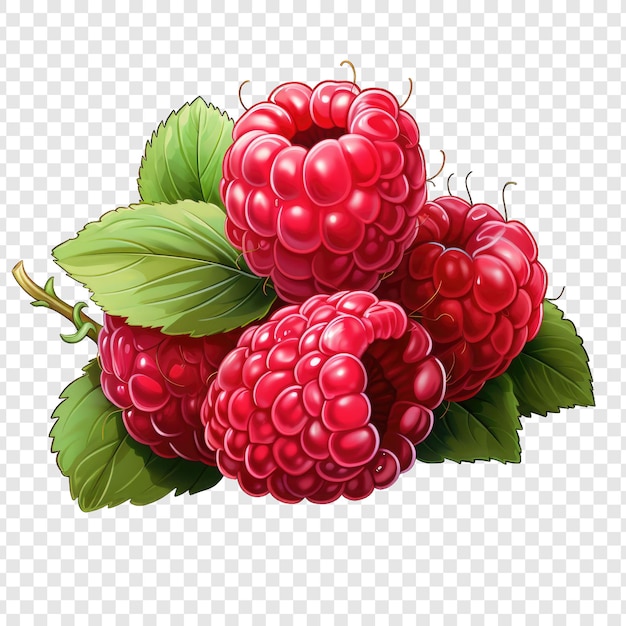 isolate raspberry style png with white background illustration generative ia