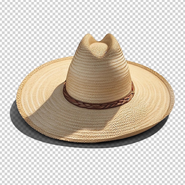 PSD isolate rustic straw hat ofr brazilian joanina from sao joao june party