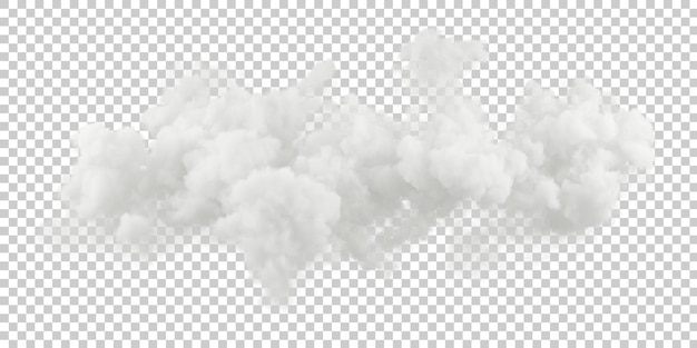 isolate soft clouds flying on transparency backgrounds 3d rendering psd