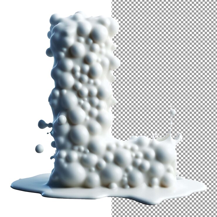 PSD isolated 3d artistry creative letter on a clear png palette