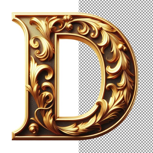 PSD isolated 3d artistry creative letter on a clear png palette