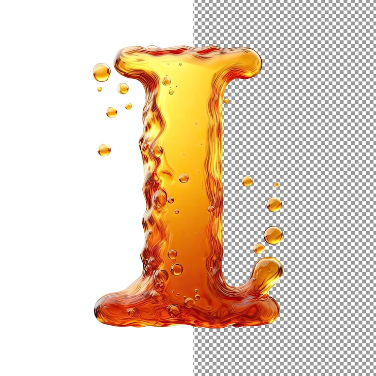 PSD isolated 3d artistry creative letter on a clear png palette
