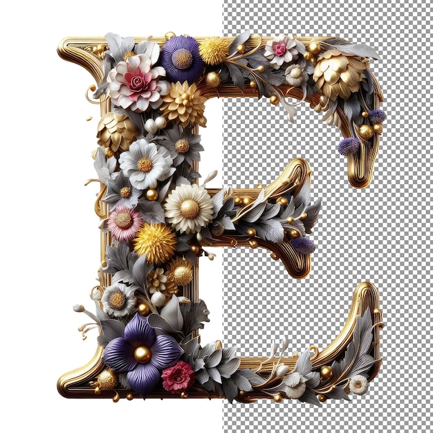 Isolated 3D Artistry Creative Letter on a Clear PNG Palette