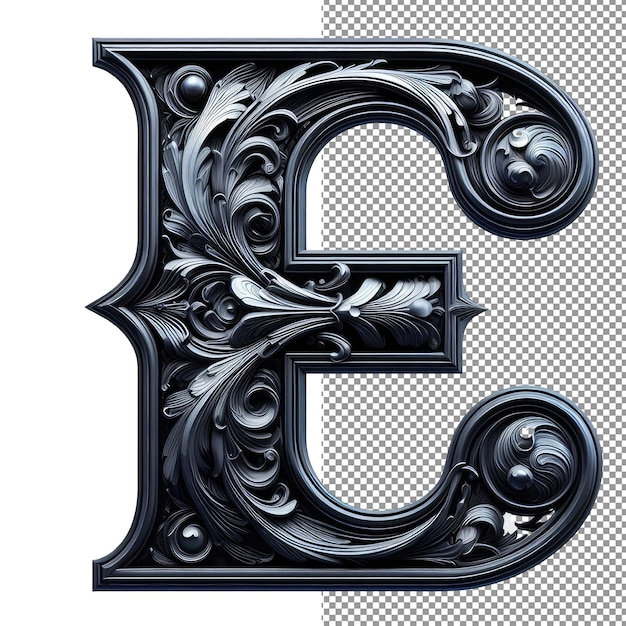 PSD isolated 3d artistry creative letter on a clear png palette