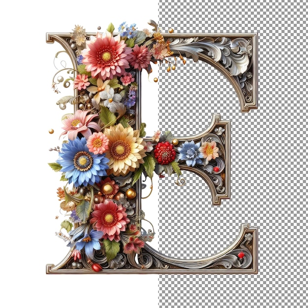 PSD isolated 3d artistry creative letter on a clear png palette