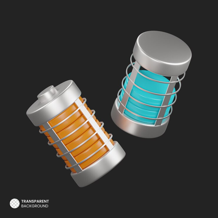 PSD isolated 3d battery icon