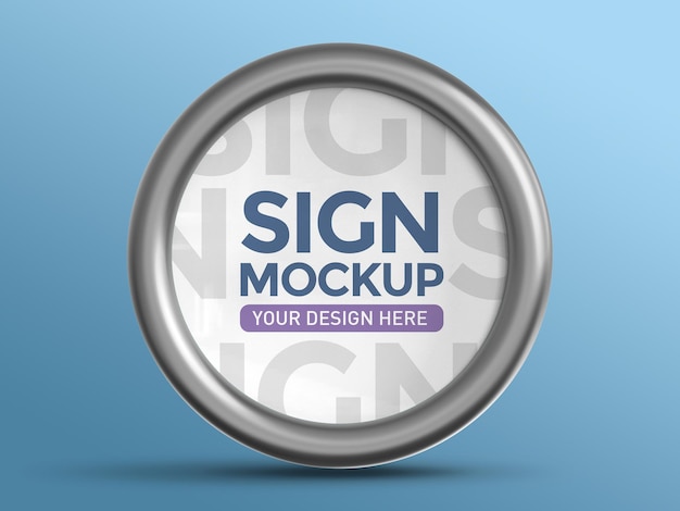 Isolated 3d business sign mockup