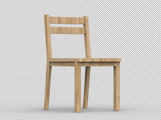 PSD isolated 3d chair scene creator rendering for interior design or decoration projects.