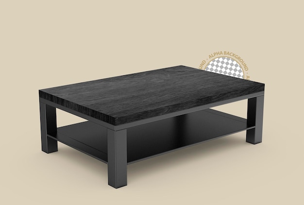 Isolated 3d coffee table scene creator rendering.