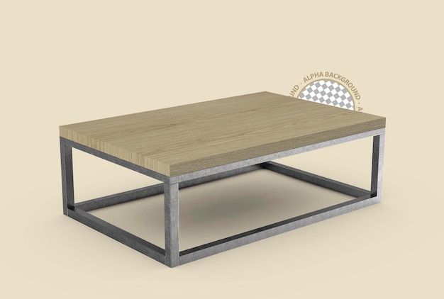PSD isolated 3d coffee table scene creator rendering.