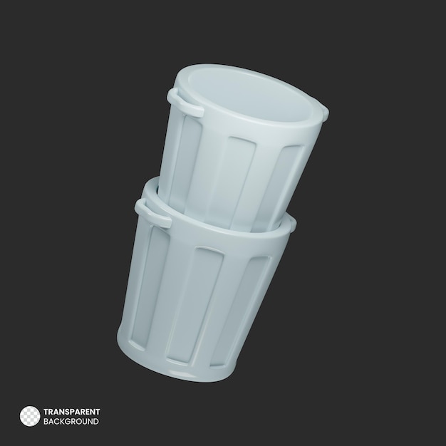 PSD isolated 3d dustbin icon