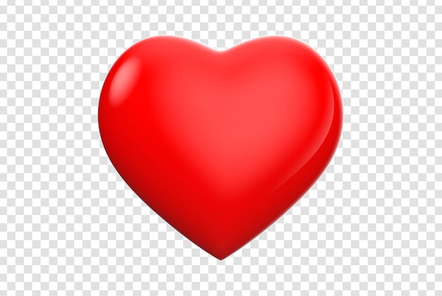 Isolated 3D heart icon front view