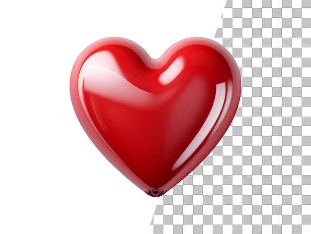 Isolated 3d Heart Icon with transparent background