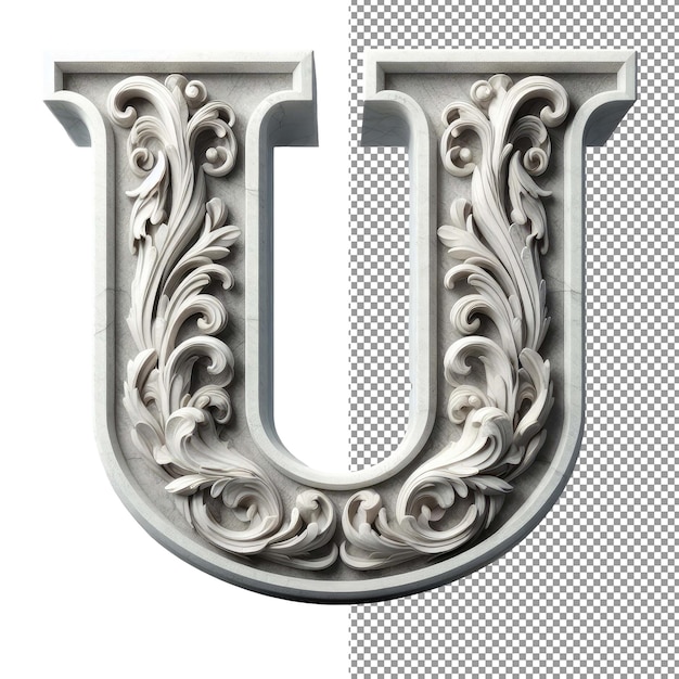 Isolated 3D Letter on a Clear PNG Canva