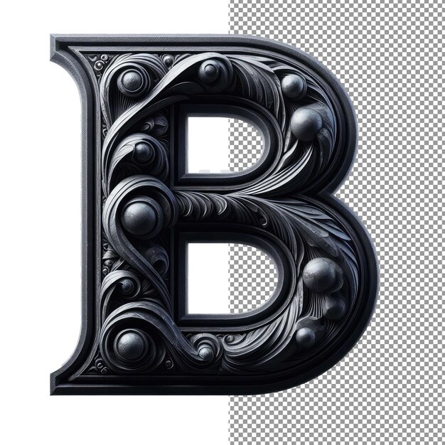 PSD isolated 3d letter on a clear png canva