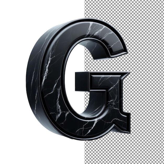 PSD isolated 3d letter on a clear png canva