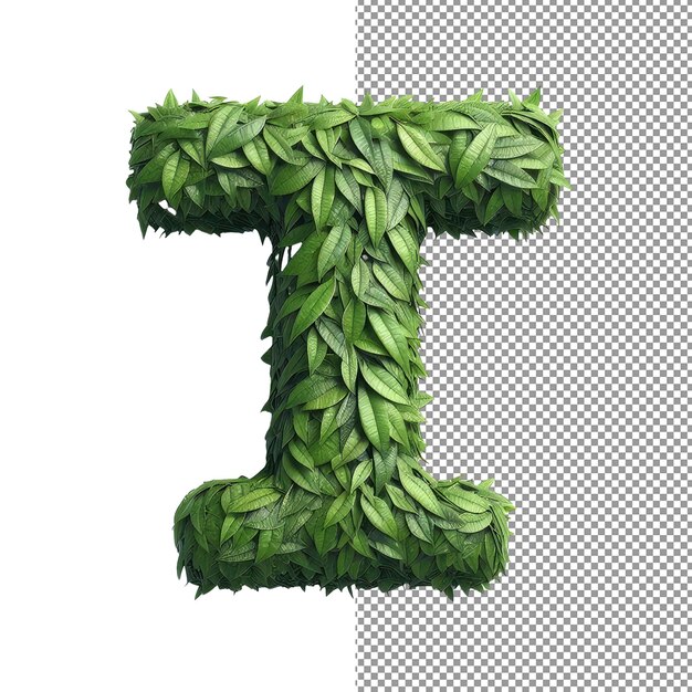 PSD isolated 3d letter on a clear png canva