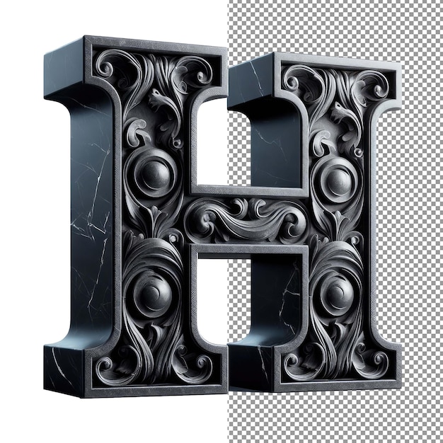 PSD lettera 3d isolata su una tela png trasparente