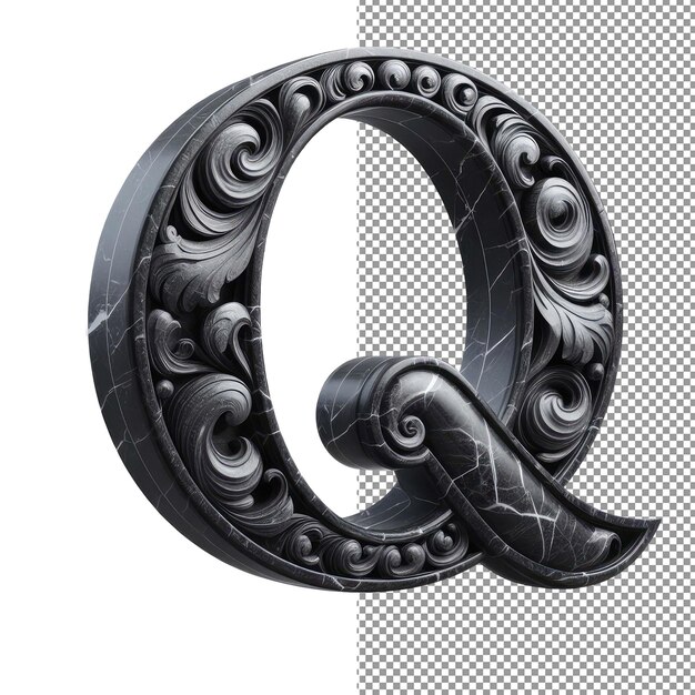 Isolated 3d letter on a clear png canva