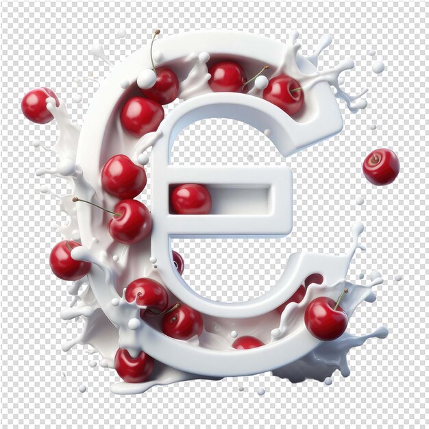 PSD isolated 3d letter on a clear png canva