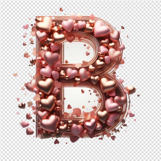 PSD isolated 3d letter on a clear png canva