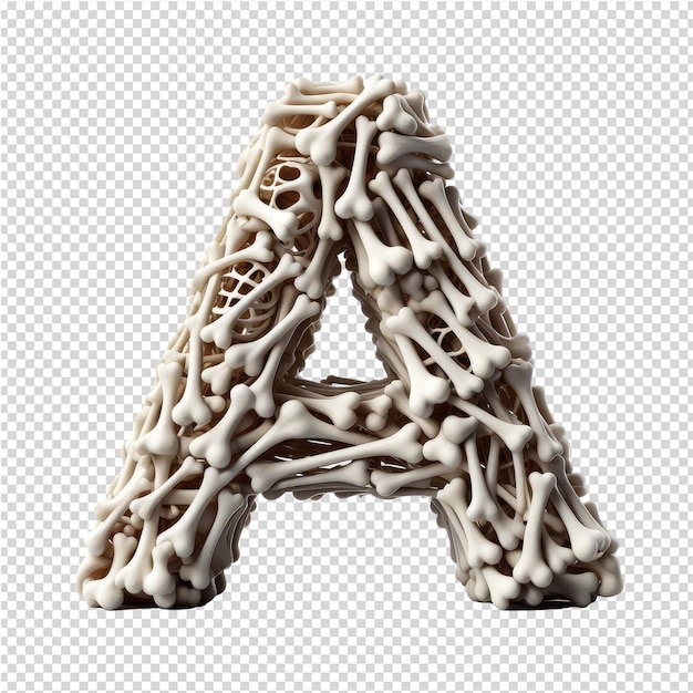 PSD isolated 3d letter on a clear png canva