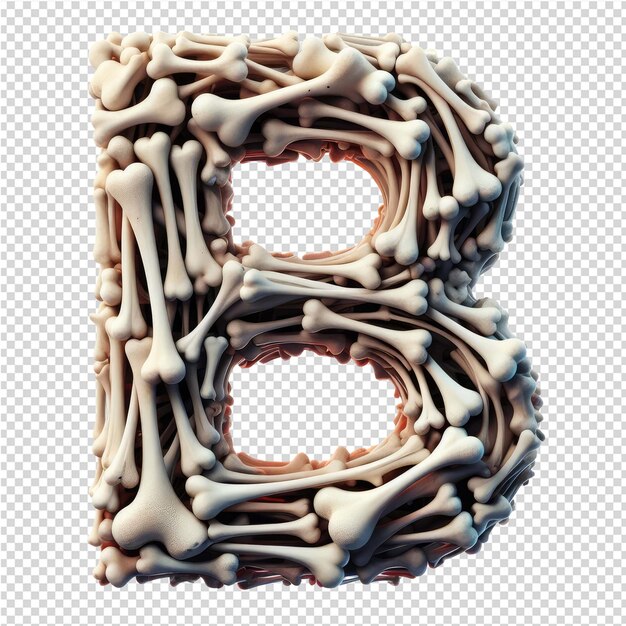 PSD isolated 3d letter on a clear png canva