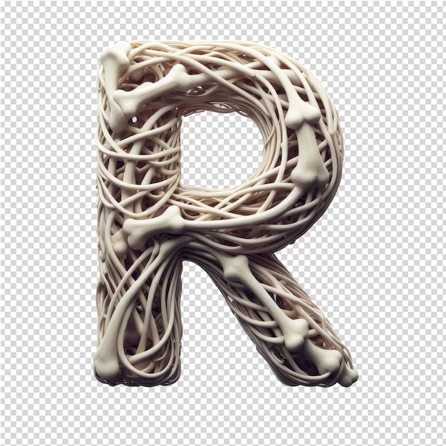 Lettera 3d isolata su una tela png trasparente