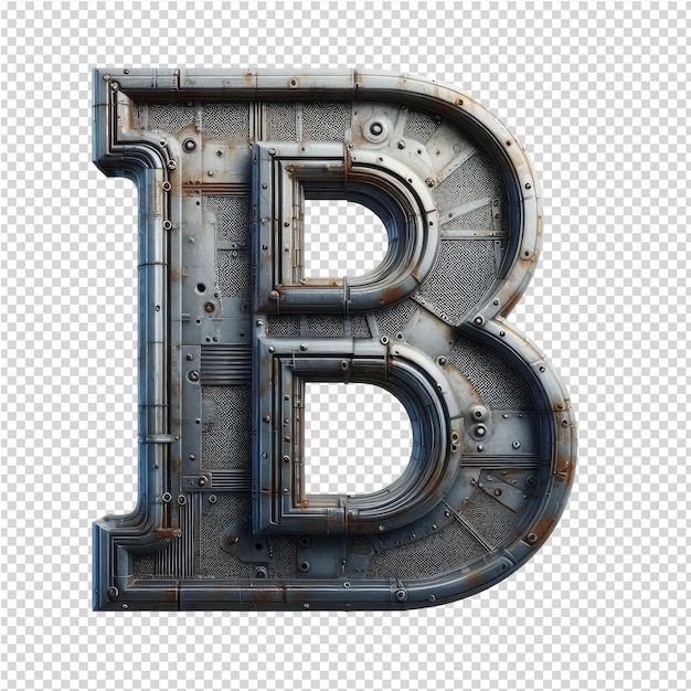 PSD isolated 3d letter on a clear png canva